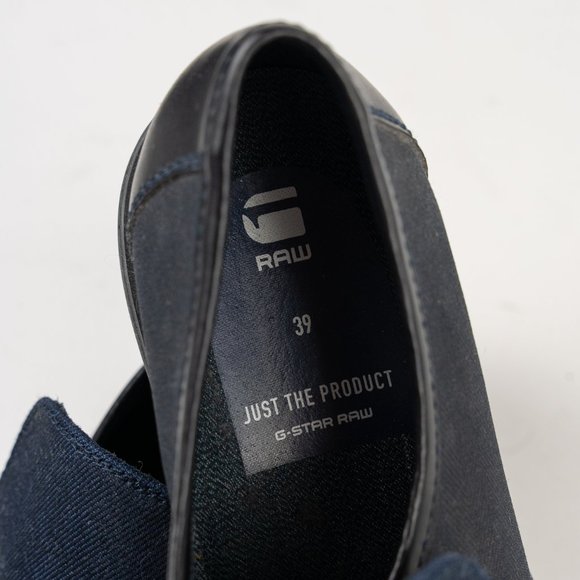 G-Star RAW Guardian Denim and Faux Leather Loafers - Picture 8 of 8